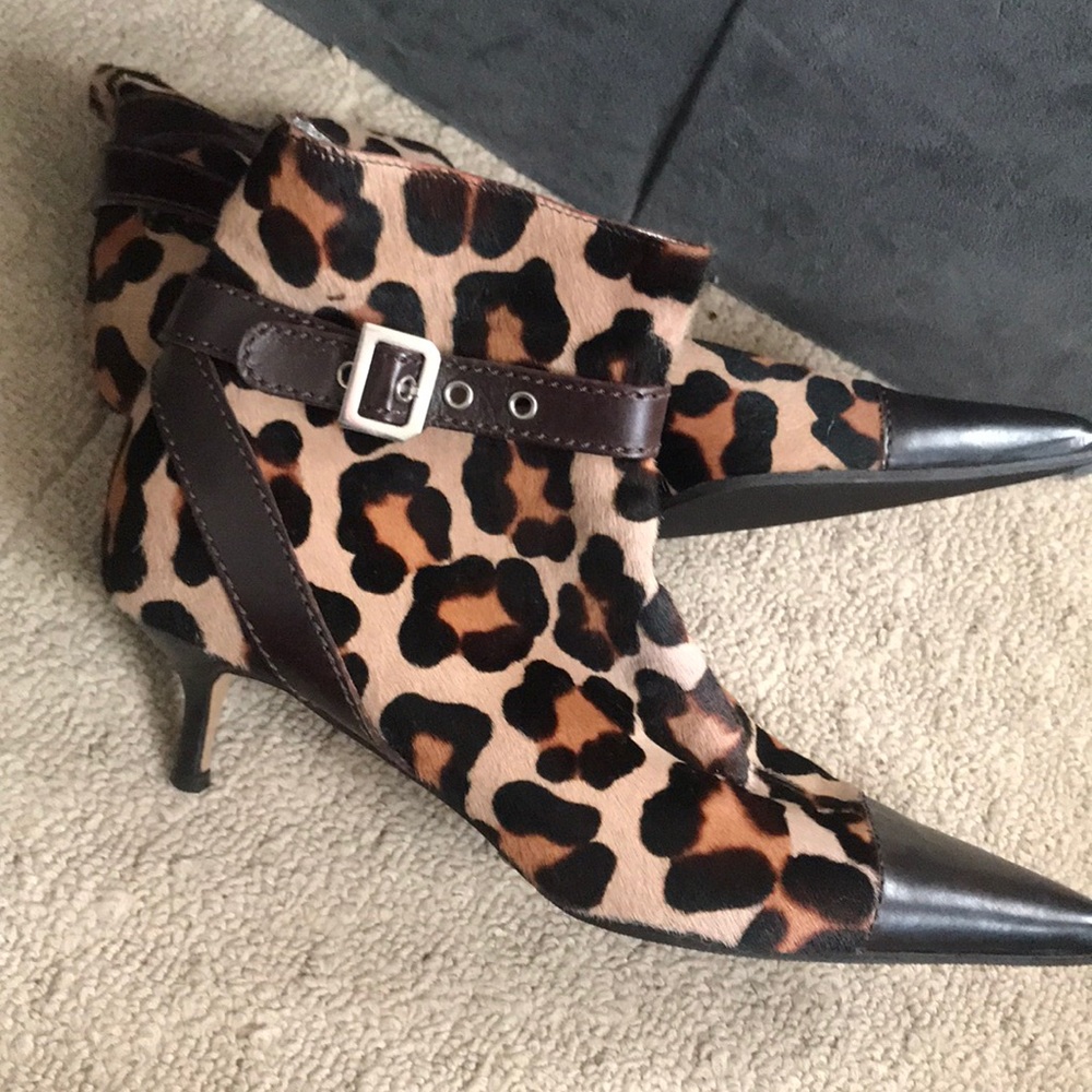 Dolce and Gabbana leopard booties